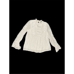 Sundance white lace boho romantic XS top blouse